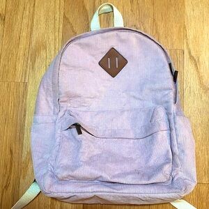 Rose Pink Corduroy Backpack